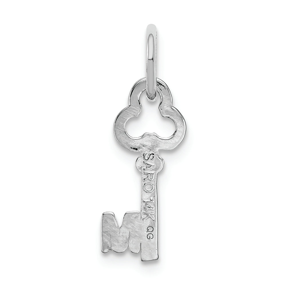 FJC Finejewelers 14k White Gold Initial M Key Charm