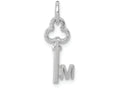 FJC Finejewelers 14k White Gold Initial M Key Charm