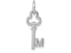 FJC Finejewelers 14k White Gold Initial M Key Charm