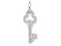 FJC Finejewelers 14k White Gold Initial P Key Charm