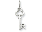 FJC Finejewelers 14k White Gold Initial R Key Charm
