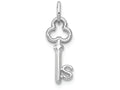 FJC Finejewelers 14k White Gold Initial S Key Charm