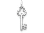 FJC Finejewelers 14k White Gold Initial S Key Charm