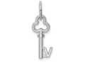 FJC Finejewelers 14k White Gold Initial V Key Charm