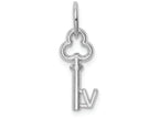 FJC Finejewelers 14k White Gold Initial V Key Charm