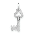 FJC Finejewelers 14k White Gold Initial W Key Charm
