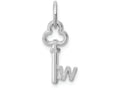 FJC Finejewelers 14k White Gold Initial W Key Charm