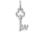 FJC Finejewelers 14k White Gold Initial W Key Charm