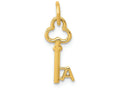 FJC Finejewelers 14k Yellow Gold Initial A Key Charm