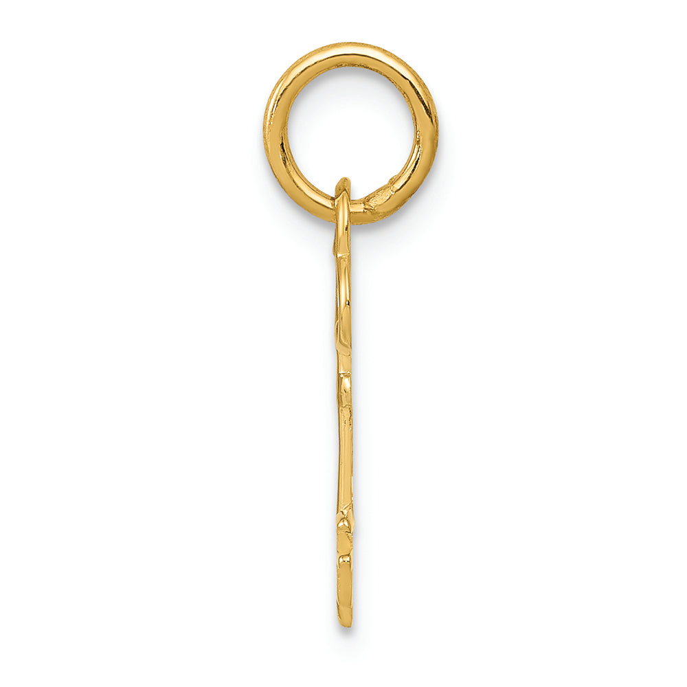 FJC Finejewelers 14k Yellow Gold Initial F Key Charm