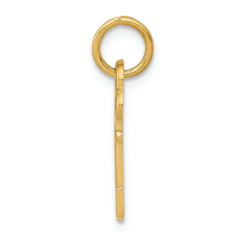 FJC Finejewelers 14k Yellow Gold Initial J Key Charm