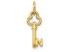FJC Finejewelers 14k Yellow Gold Initial N Key Charm