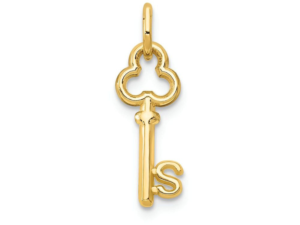 FJC Finejewelers 14k Yellow Gold Initial S Key Charm
