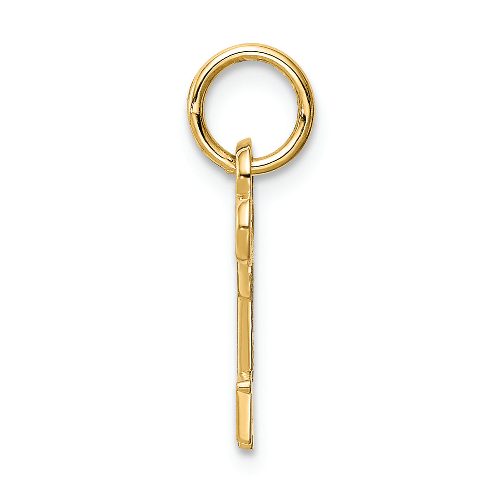 FJC Finejewelers 14k Yellow Gold Initial T Key Charm