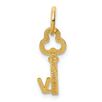 FJC Finejewelers 14k Yellow Gold Initial V Key Charm