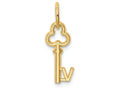 FJC Finejewelers 14k Yellow Gold Initial V Key Charm