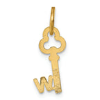 FJC Finejewelers 14k Yellow Gold Initial W Key Charm