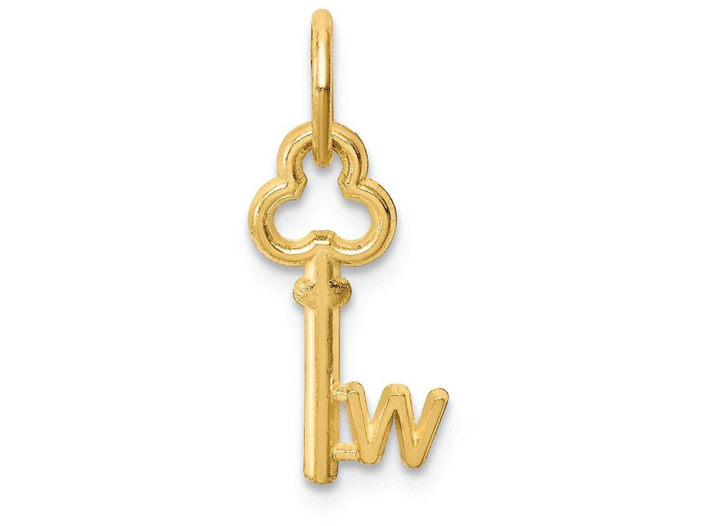 FJC Finejewelers 14k Yellow Gold Initial W Key Charm