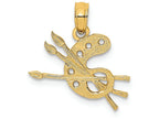 FJC Finejewelers 14k Yellow Gold Paint Pallet Charm