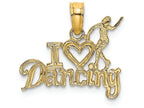 FJC Finejewelers 14k Yellow Gold I Heart Dancing with Dancer Charm
