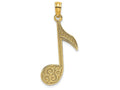 FJC Finejewelers 14k Yellow Gold Music Note Charm