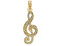 FJC Finejewelers 14k Yellow Gold Clef Note Charm