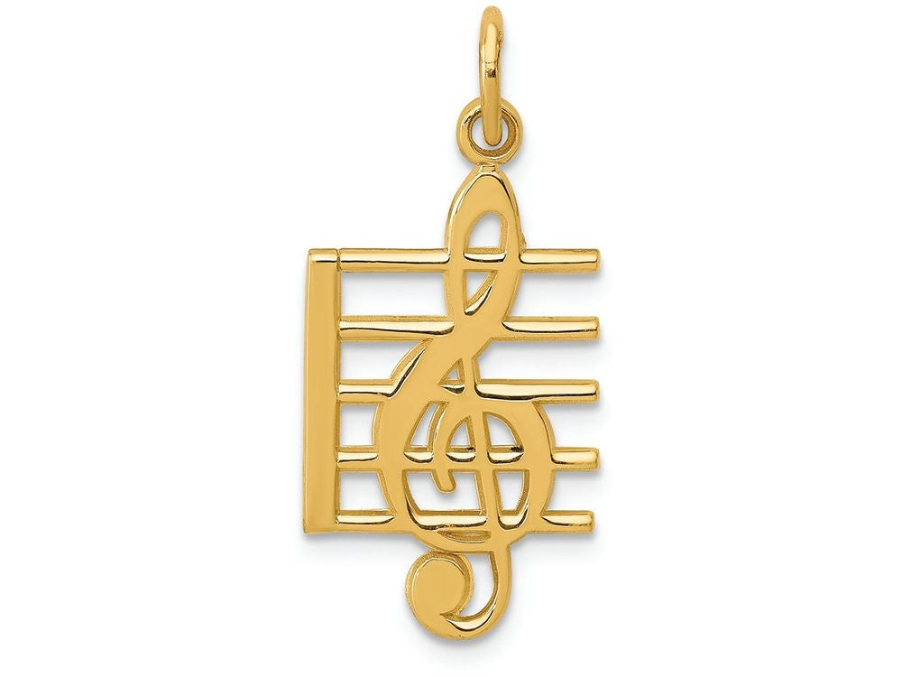 FJC Finejewelers 14k Yellow Gold Music Note Charm
