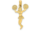 FJC Finejewelers 14k Yellow Gold Cheerleader with Pom-poms Charm