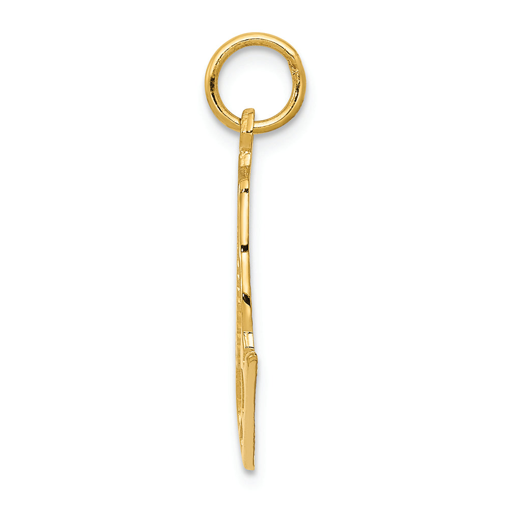 FJC Finejewelers 14k Yellow Gold Figure Skate Charm