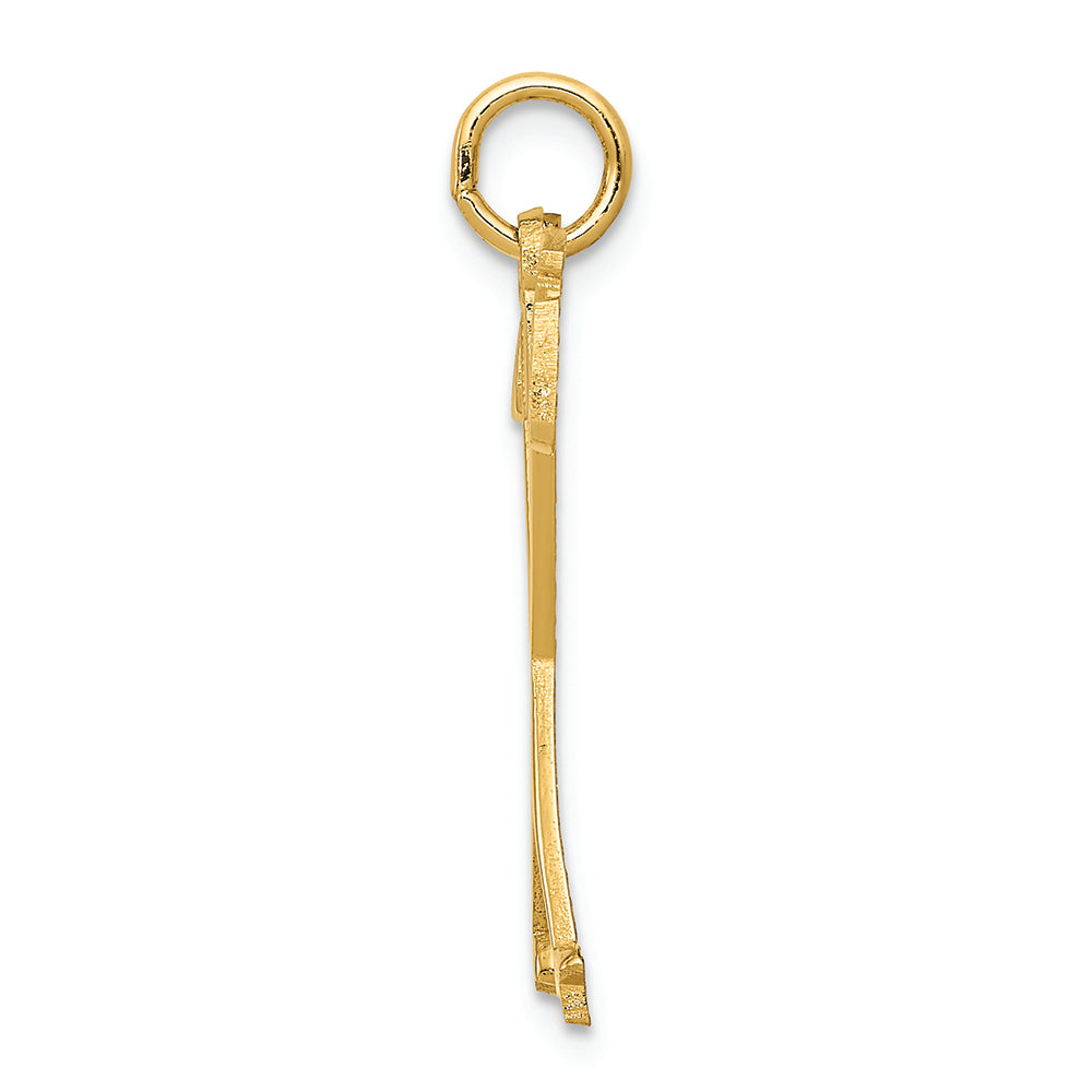 FJC Finejewelers 14k Yellow Gold Ski Poles Charm