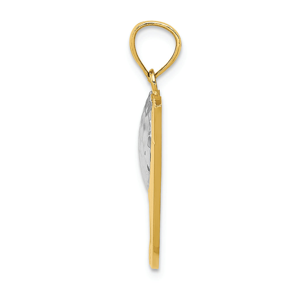 FJC Finejewelers 14k Yellow Gold And with Rhodium Golf Charm