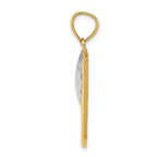 FJC Finejewelers 14k Yellow Gold And with Rhodium Golf Charm
