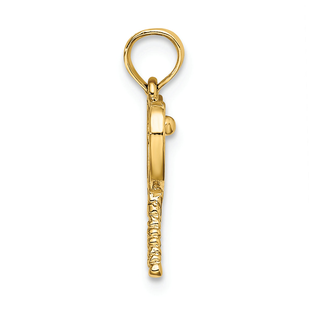 FJC Finejewelers 14k Yellow Gold Tennis Racquets Charm