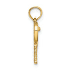 FJC Finejewelers 14k Yellow Gold Tennis Racquets Charm