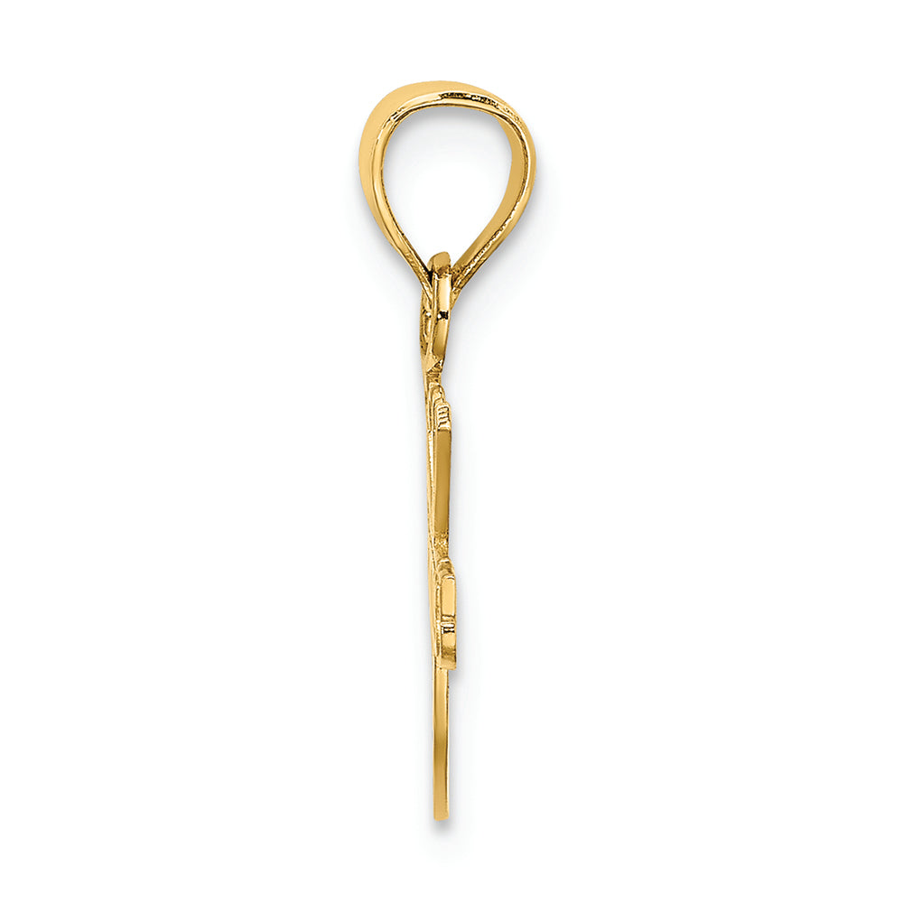 FJC Finejewelers 14k Yellow Gold I Heart Tennis Charm