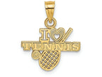 FJC Finejewelers 14k Yellow Gold I Heart Tennis Charm