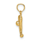 FJC Finejewelers 14k Yellow Gold Baseball  Bat Glove Charm