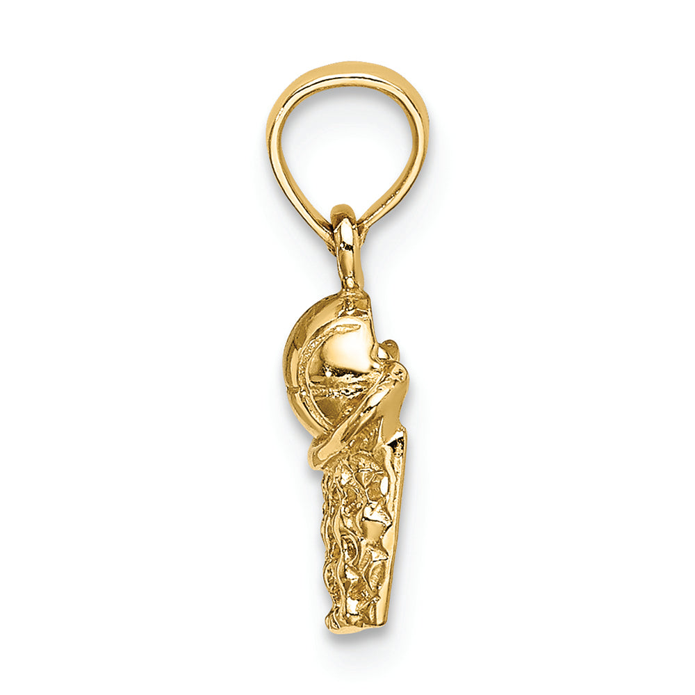 FJC Finejewelers 14k Yellow Gold Basketball with Net Charm