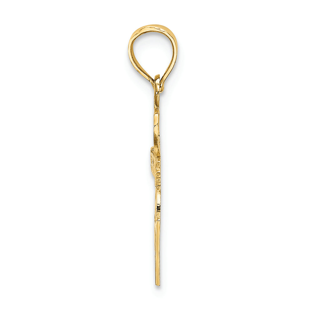 FJC Finejewelers 14k Yellow Gold I Heart Basketball Charm