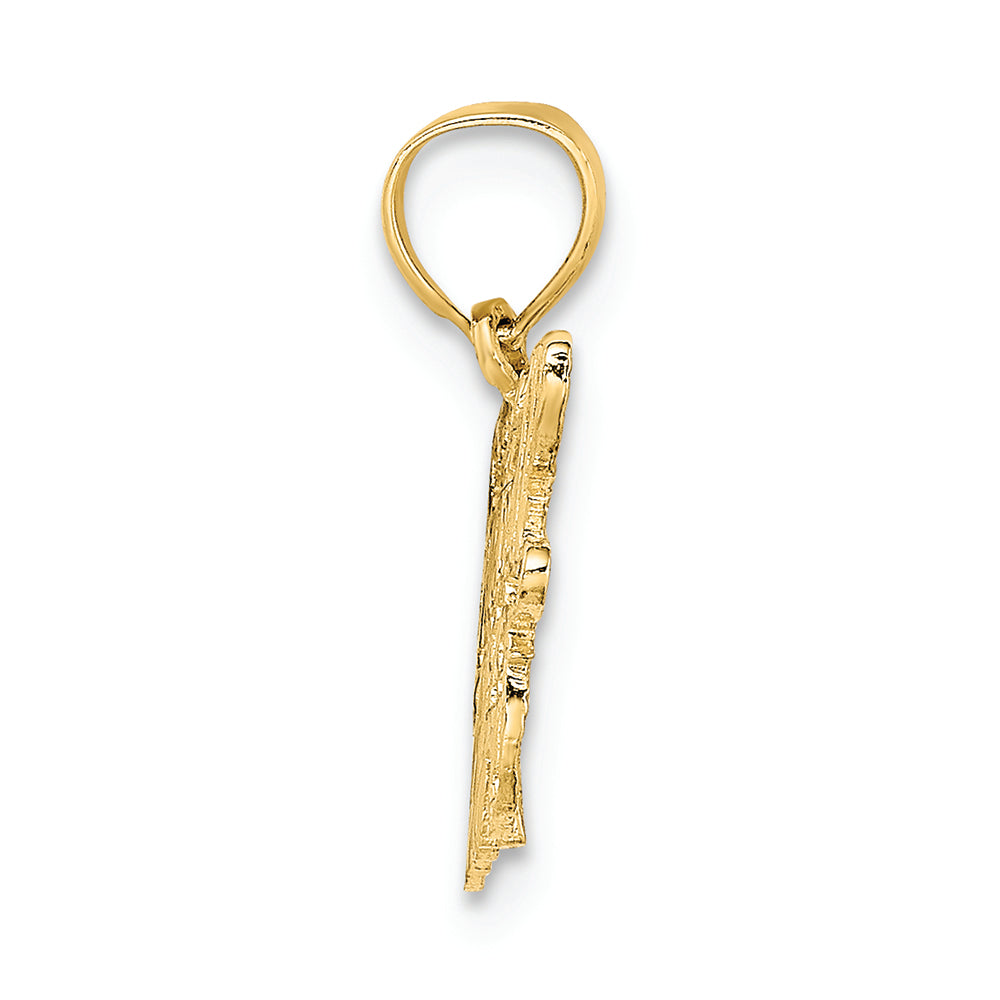 FJC Finejewelers 14k Yellow Gold Football Mom Charm