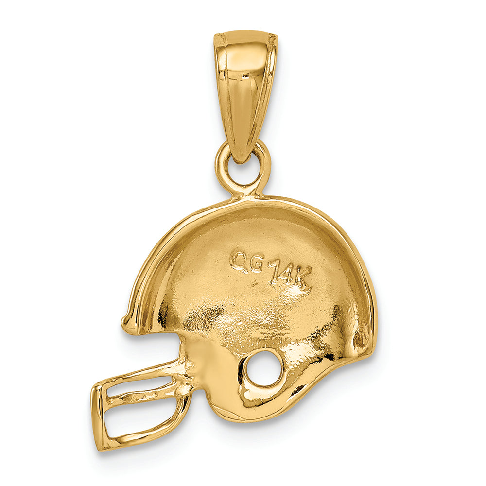 FJC Finejewelers 14k Yellow Gold Football Helmet Charm