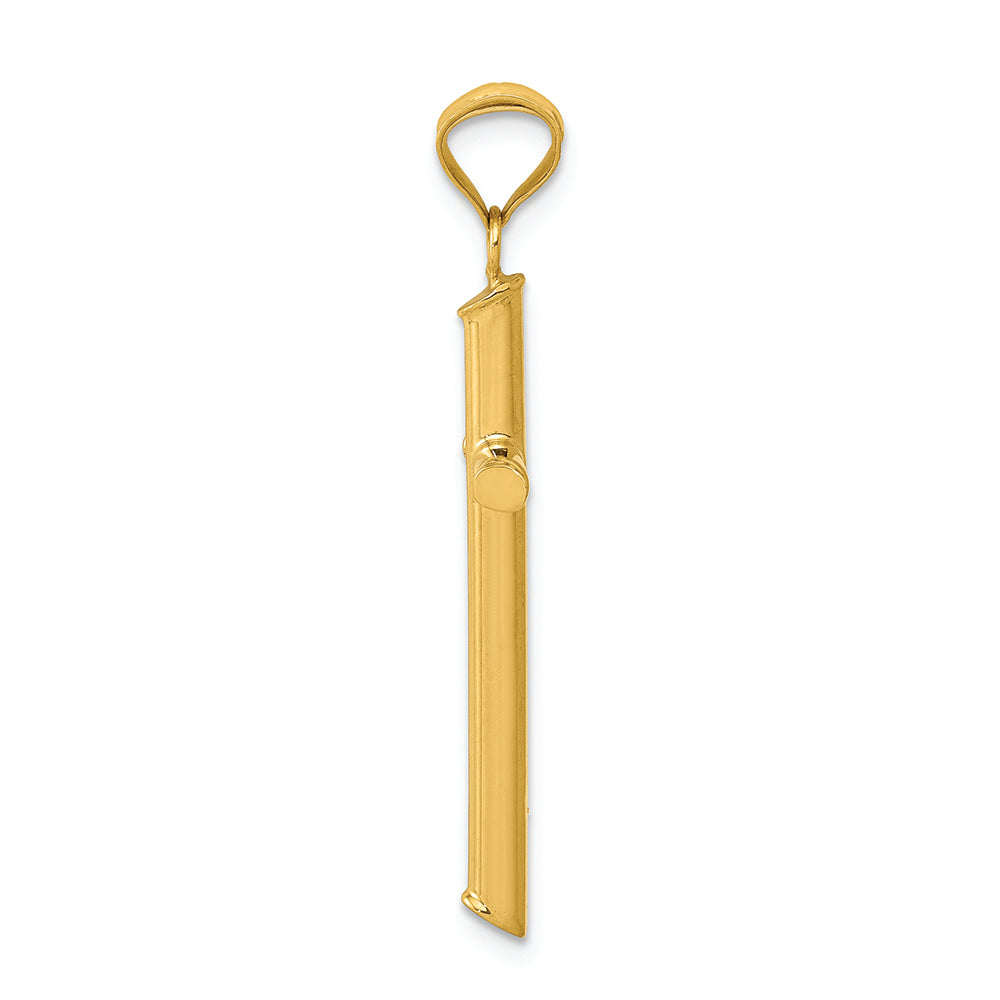 FJC Finejewelers 14k Yellow Gold 3d Polished Hollow Cross Charm
