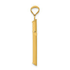 FJC Finejewelers 14k Yellow Gold 3d Polished Hollow Cross Charm