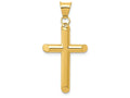 FJC Finejewelers 14k Yellow Gold 3d Polished Hollow Cross Charm