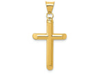 FJC Finejewelers 14k Yellow Gold 3d Polished Hollow Cross Charm