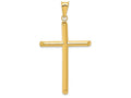 FJC Finejewelers 14k Yellow Gold 3d Polished Hollow Cross Charm