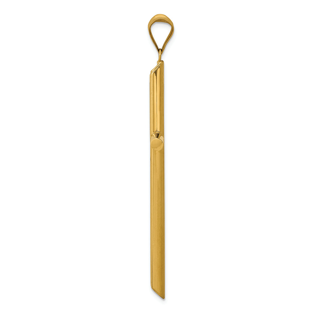 FJC Finejewelers 14k Yellow Gold 3d Polished Hollow Cross Charm