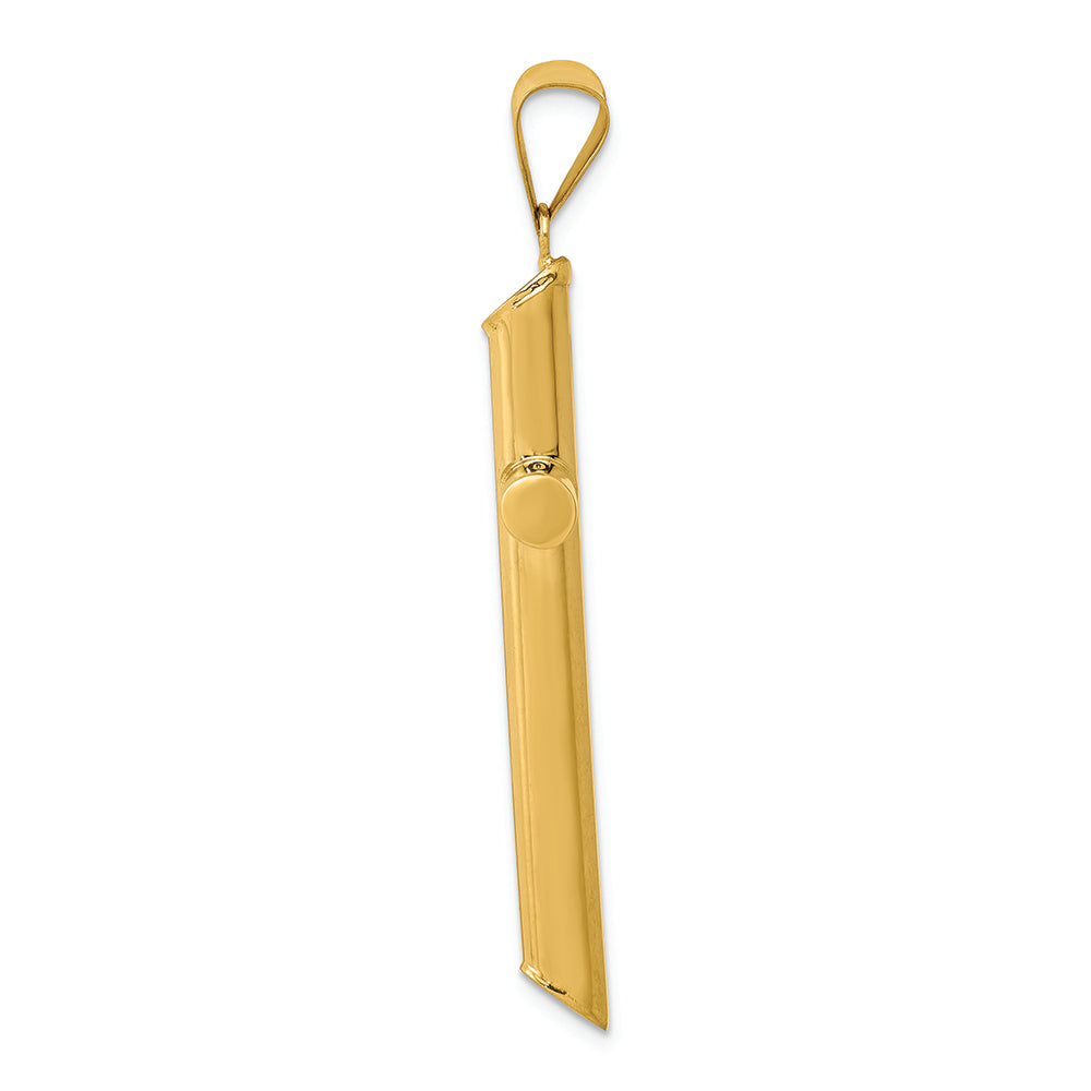 FJC Finejewelers 14k Yellow Gold 3d Polished Hollow Cross Charm