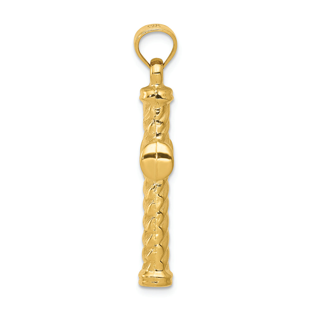 FJC Finejewelers 14k Yellow Gold Reversible Bright Cut Cross Charm
