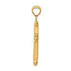 FJC Finejewelers 14k Yellow Gold Reversible Bright Cut Cross Charm